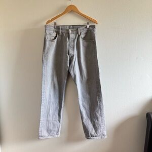 Levi's 501 Mens Gray Jeans size 36x32